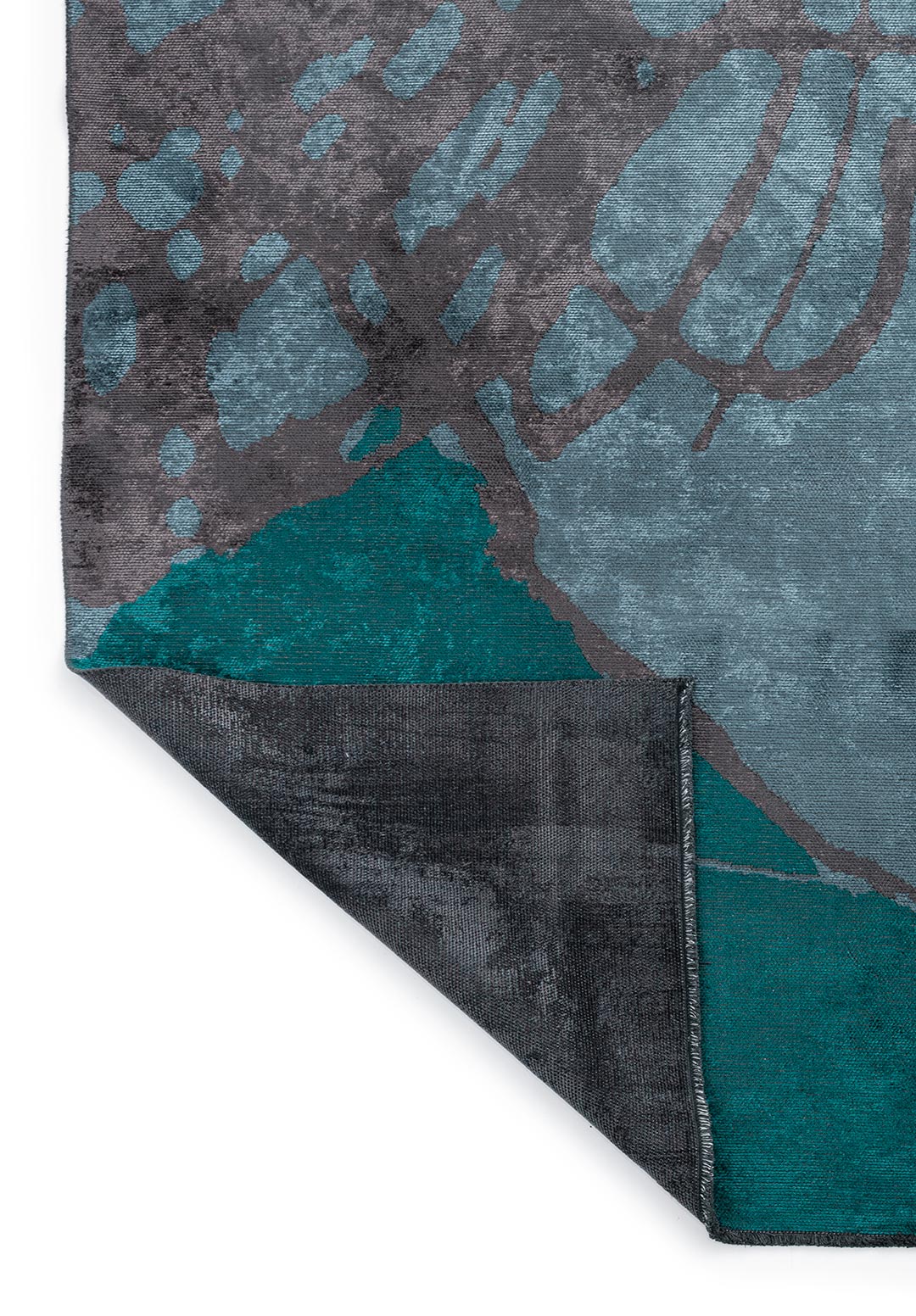 SOHO CHARCOAL- DARK TURQUOISE - PETROL RUG