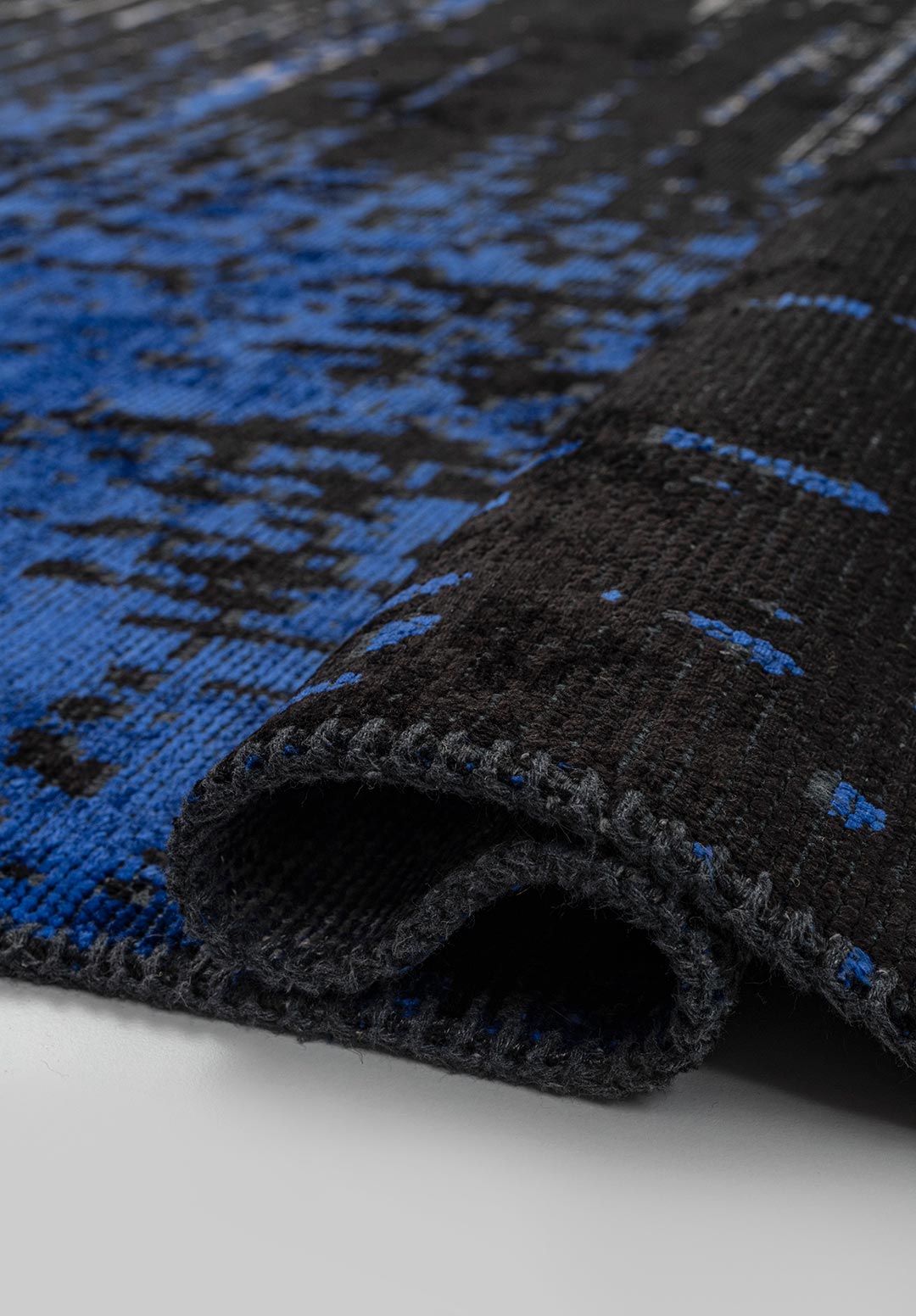 MURCIA BLACK - SAX BLUE - LIGHT GREY RUG