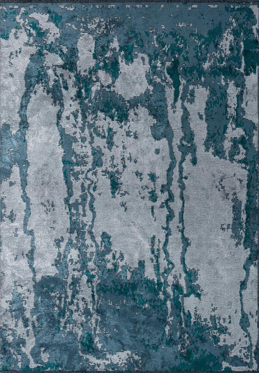 ATHENS ICE BLUE - PETROL - DARK TURQUOISE RUG