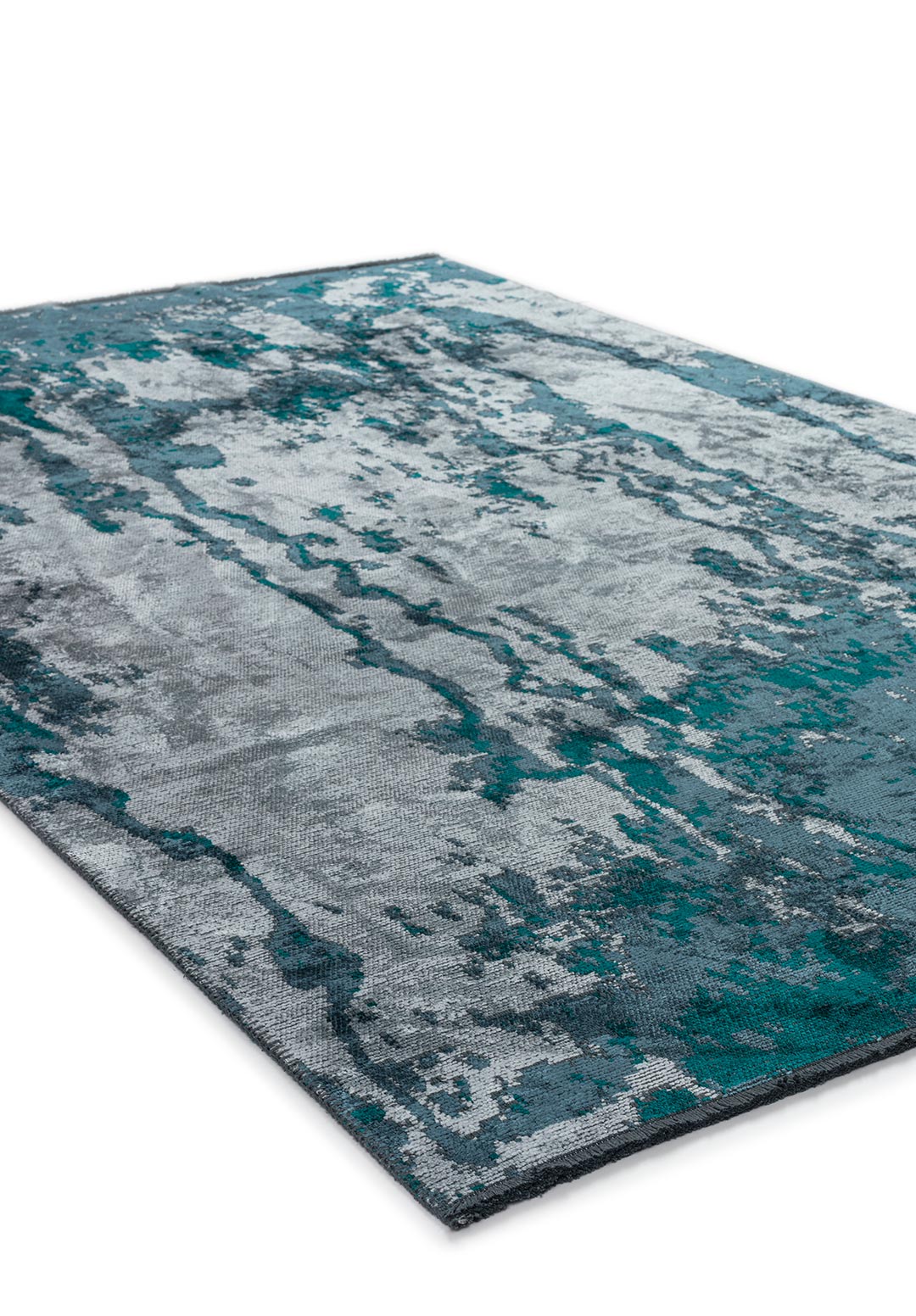 ATHENS ICE BLUE - PETROL - DARK TURQUOISE RUG