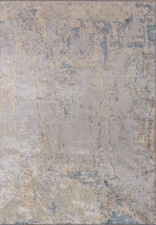 ATHENS LIGHT GREY - CREAM - BLUE RUG