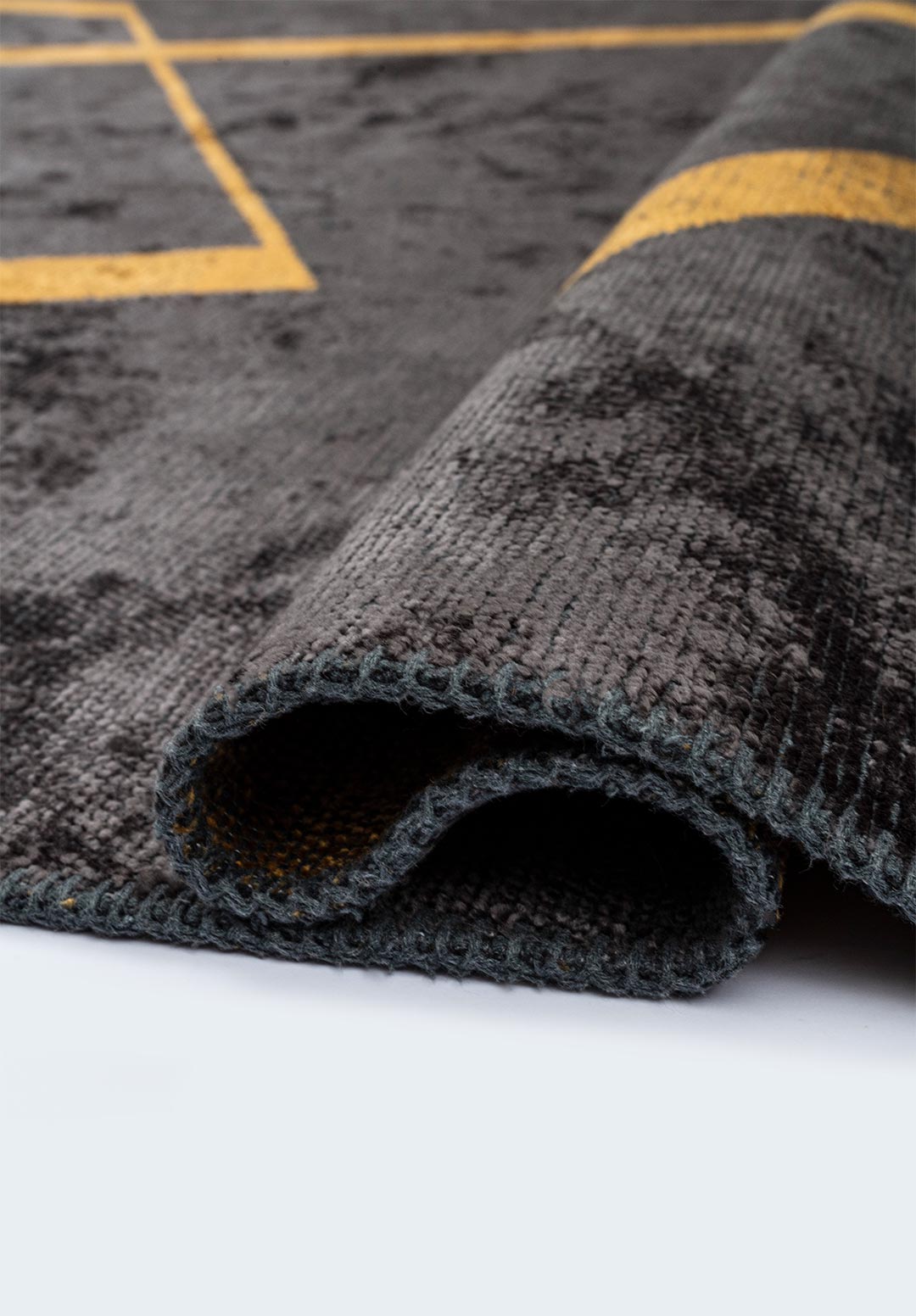 PIPE CHARCOAL - MUSTARD RUG