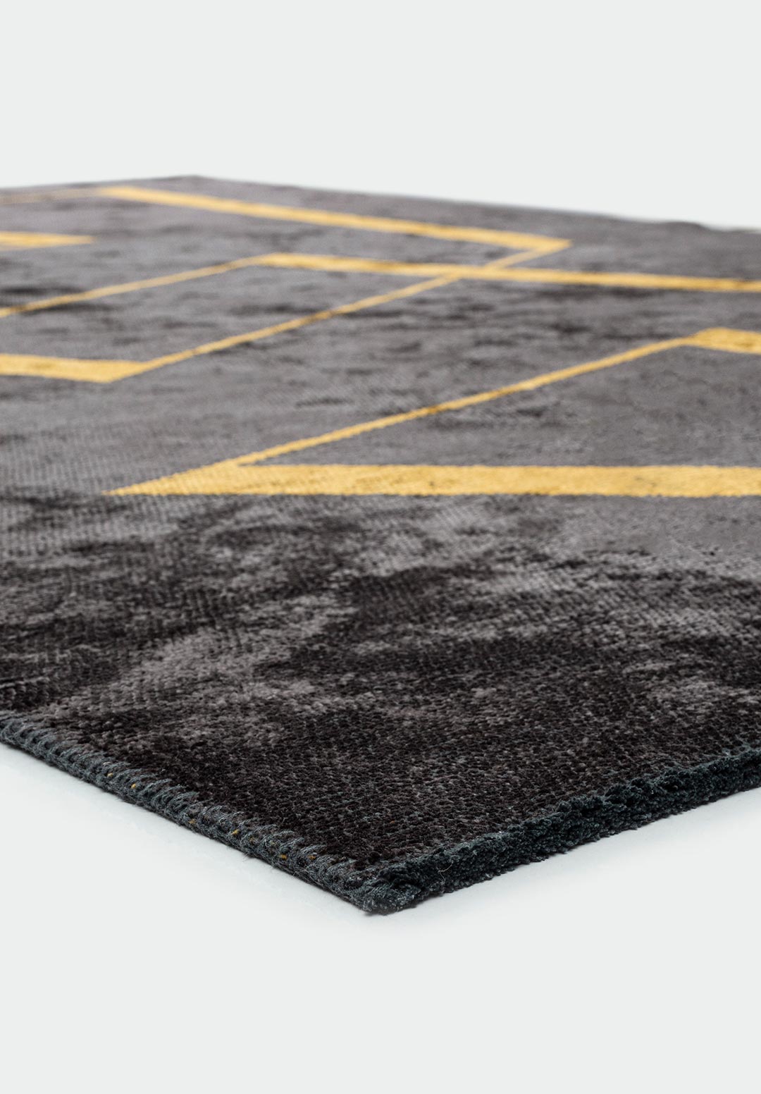 PIPE CHARCOAL - MUSTARD RUG