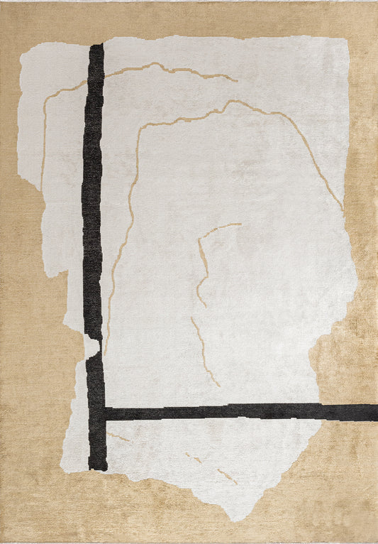 SALAMANCA BLACK - DARK BEIGE - ECRU RUG