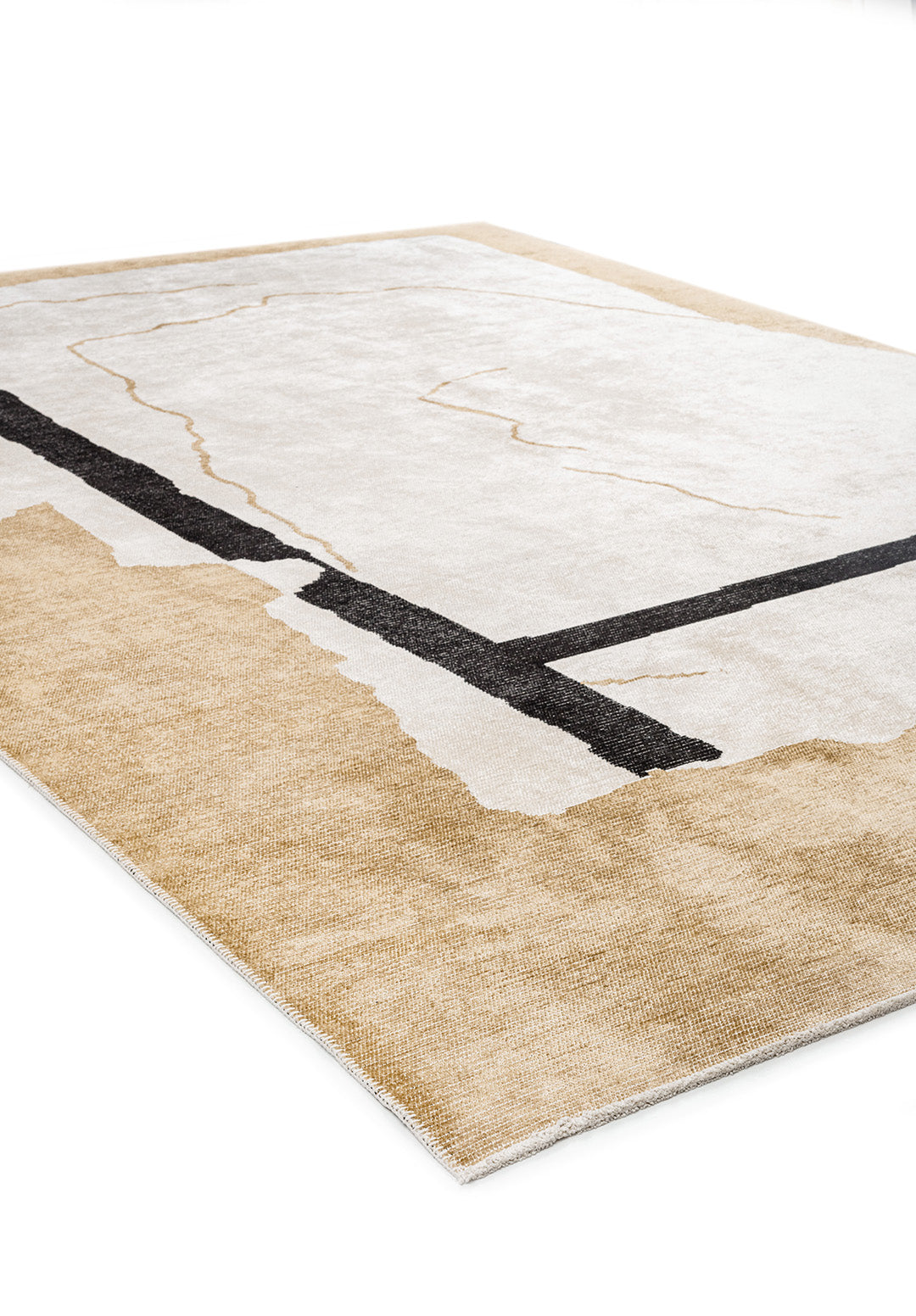 SALAMANCA BLACK - DARK BEIGE - ECRU RUG