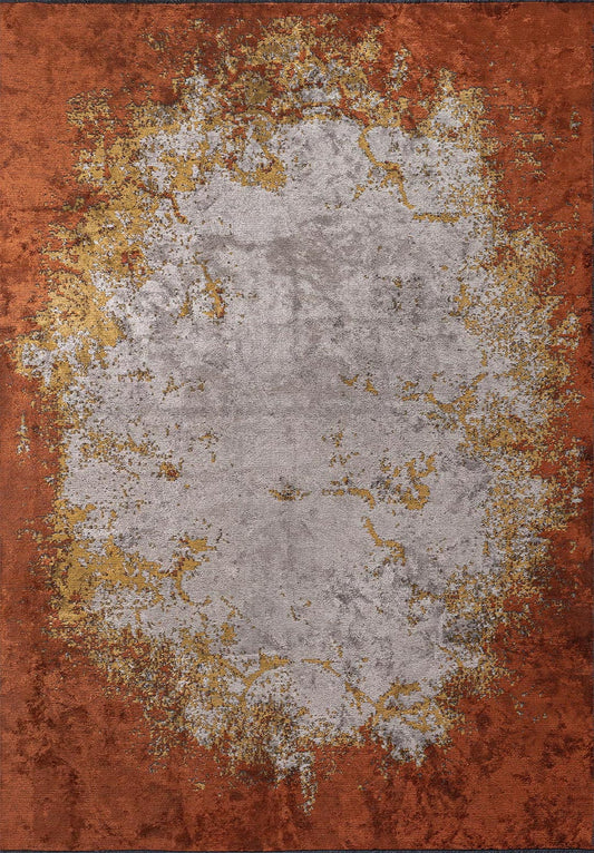 OSLO RUST - MUSTARD - CREAM RUG