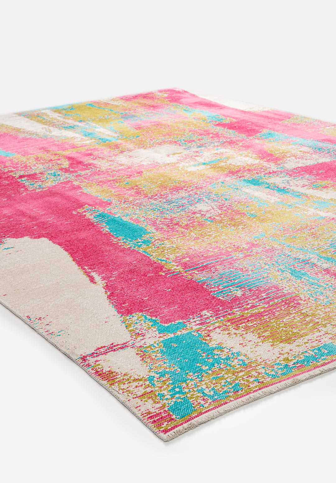 NICE PINK - TURQUOISE - KIWI - ECRU RUG