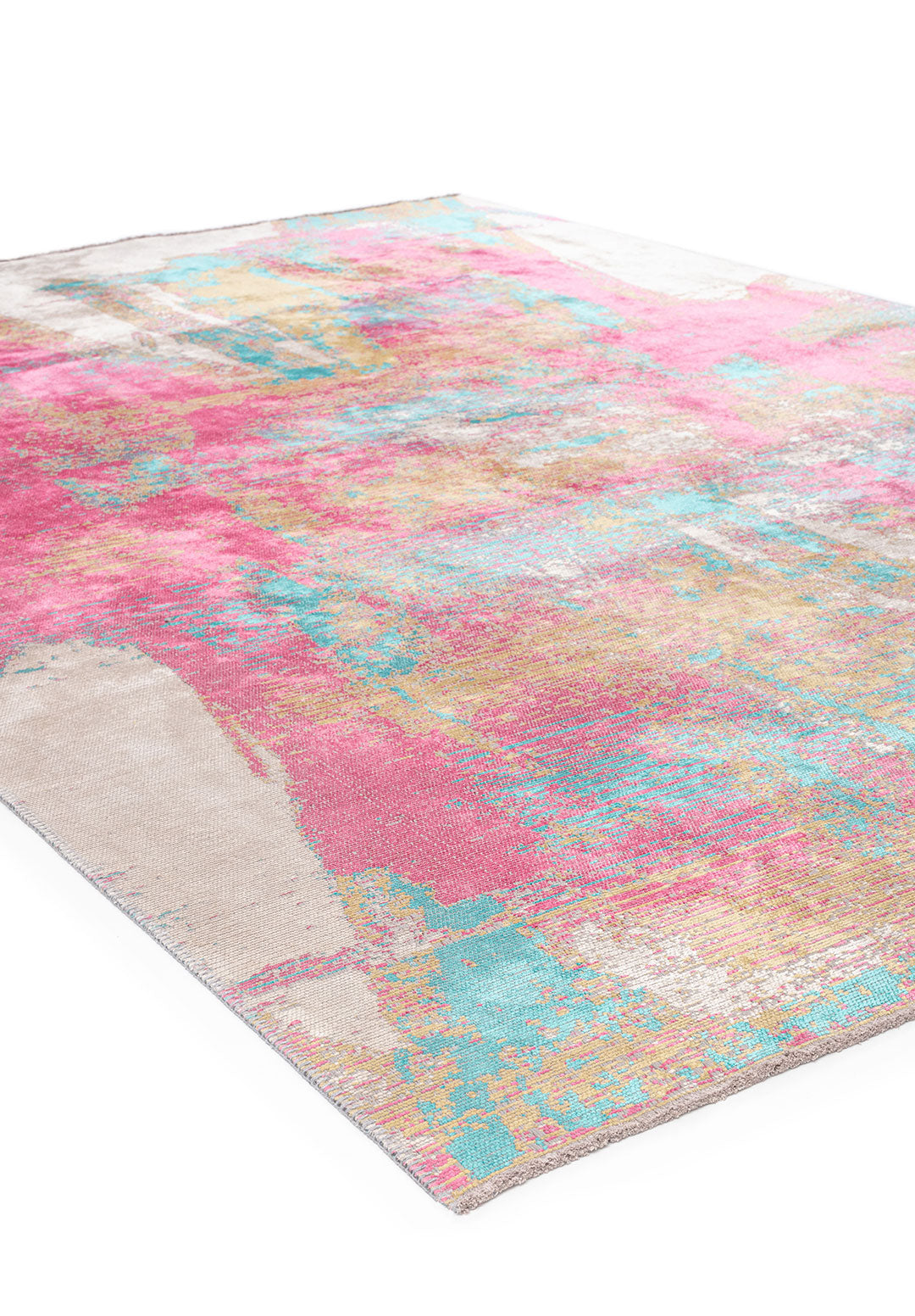 NICE PINK - TURQUOISE - KIWI - BONE RUG