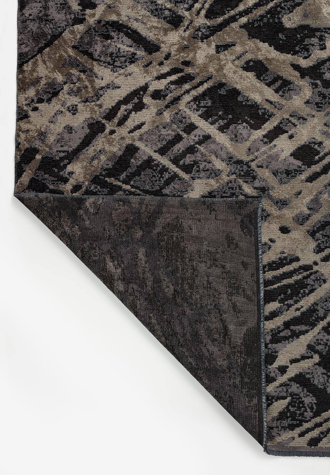 DUSSELDORF BLACK - CHARCOAL - KHAKI RUG