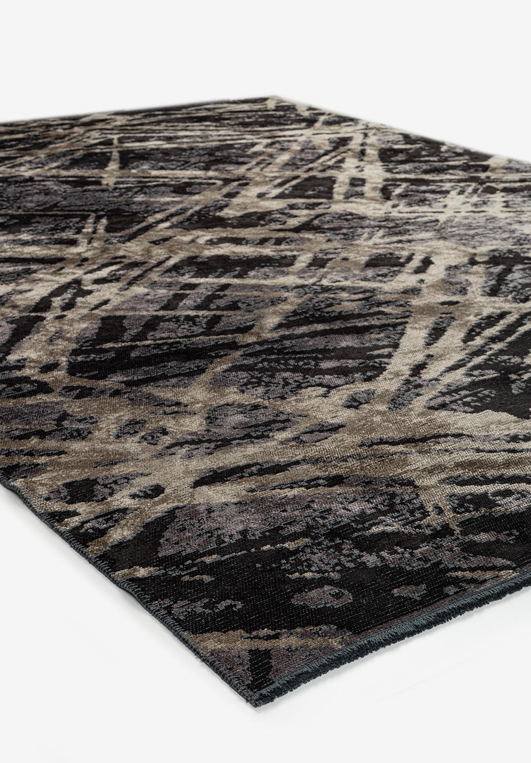 DUSSELDORF BLACK - CHARCOAL - KHAKI RUG