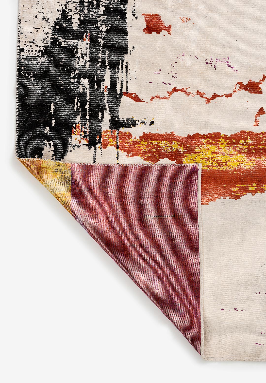 PO BLACK - PURPLE - RED - RUST - YELLOW - ECRU RUG