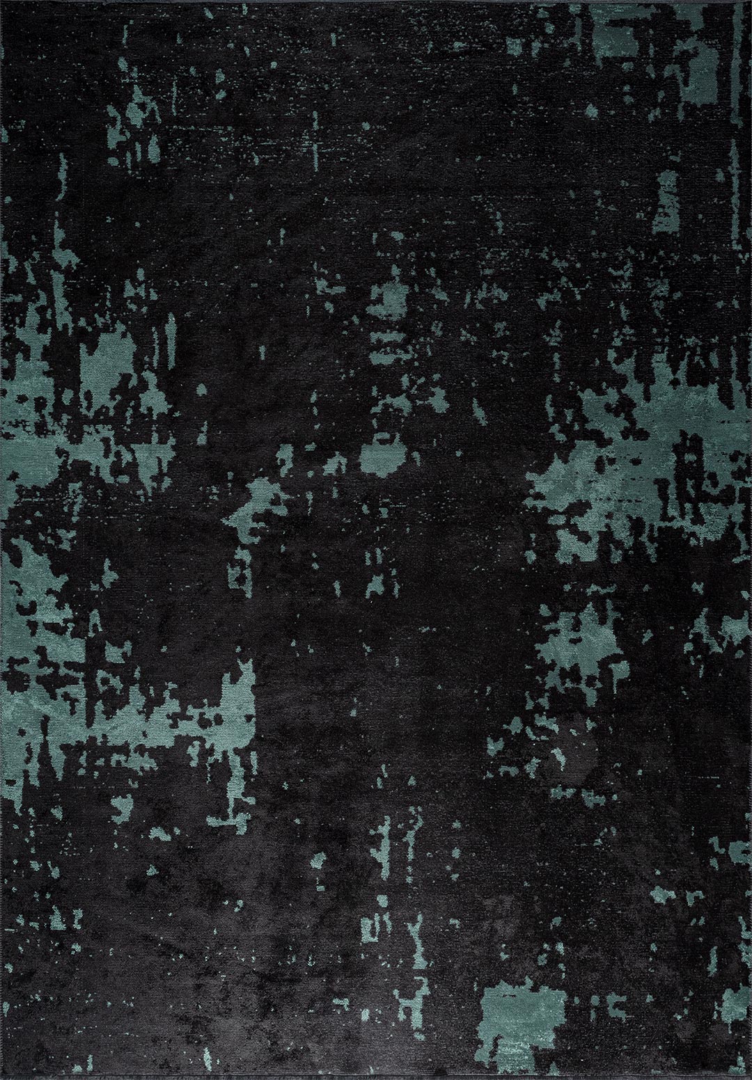 VERONA DARK GREEN - BLACK RUG