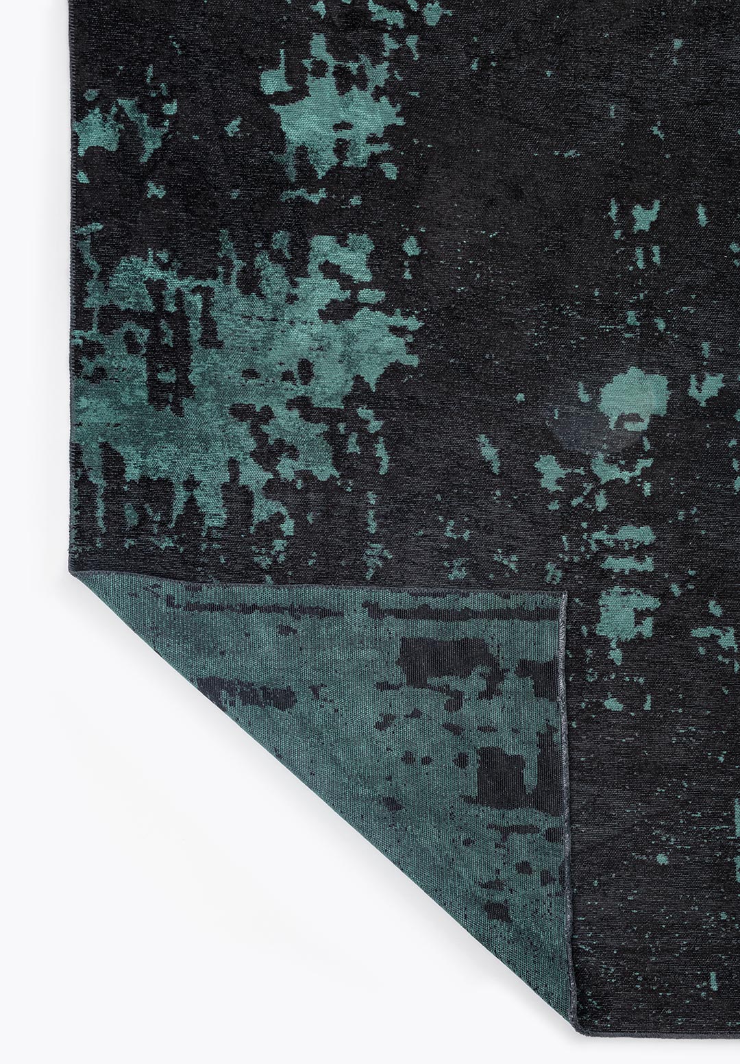 VERONA DARK GREEN - BLACK RUG