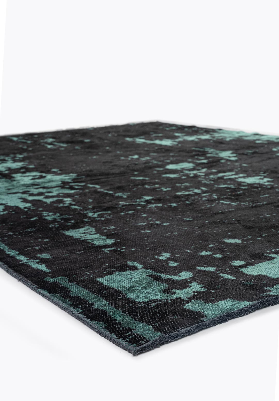 VERONA DARK GREEN - BLACK RUG