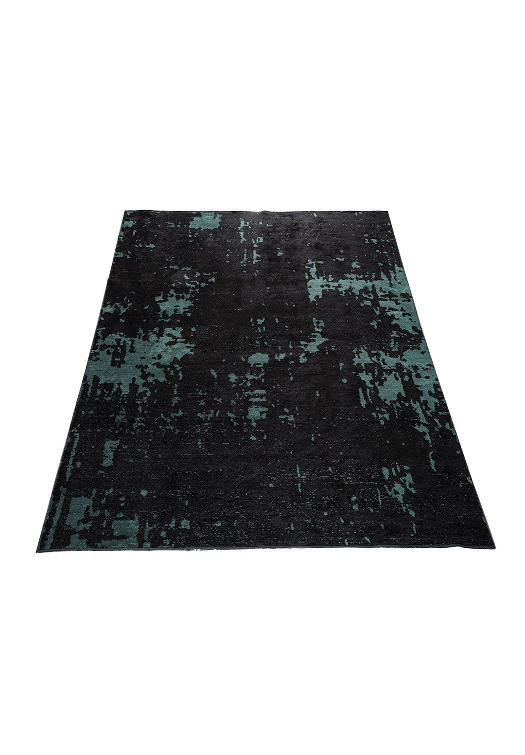 VERONA DARK GREEN - BLACK RUG