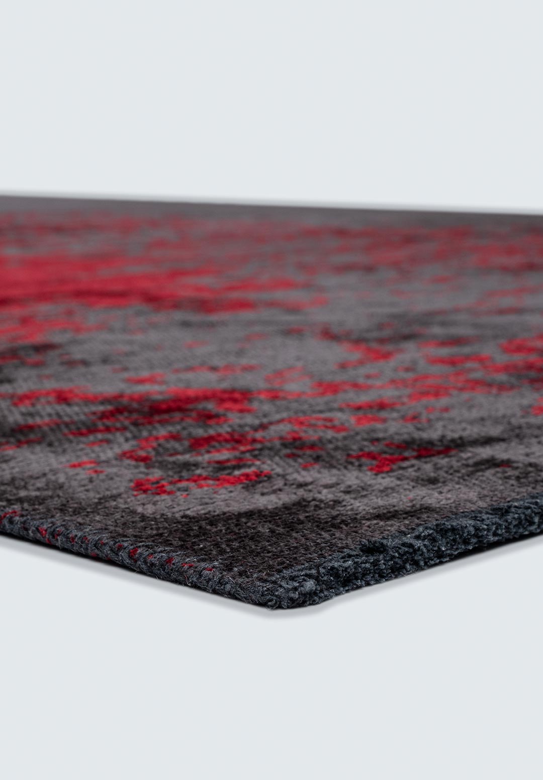 MILAN CHARCOAL - RED RUG