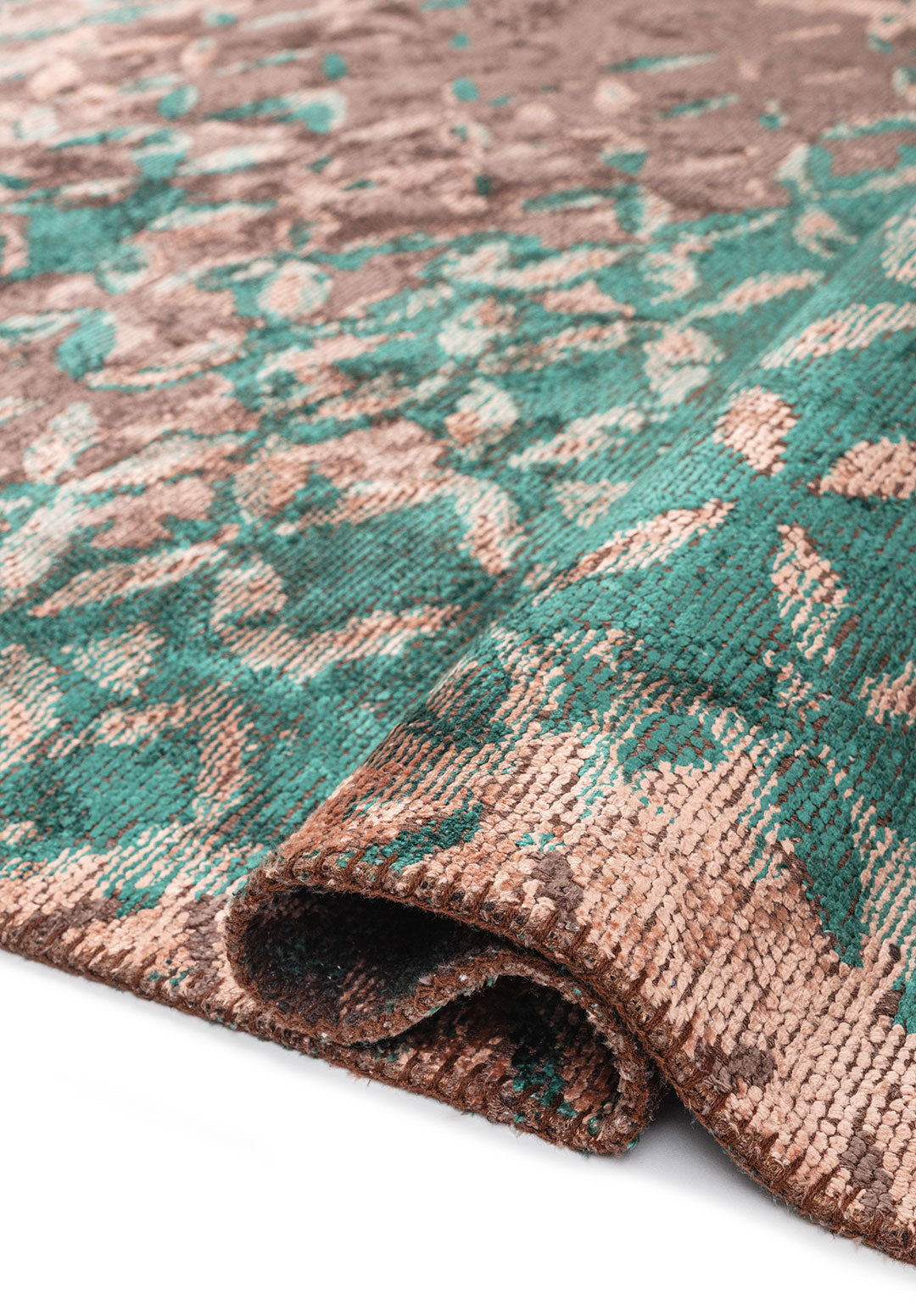 BLOOM DARK MINK - DARK GREEN - COPPER RUG