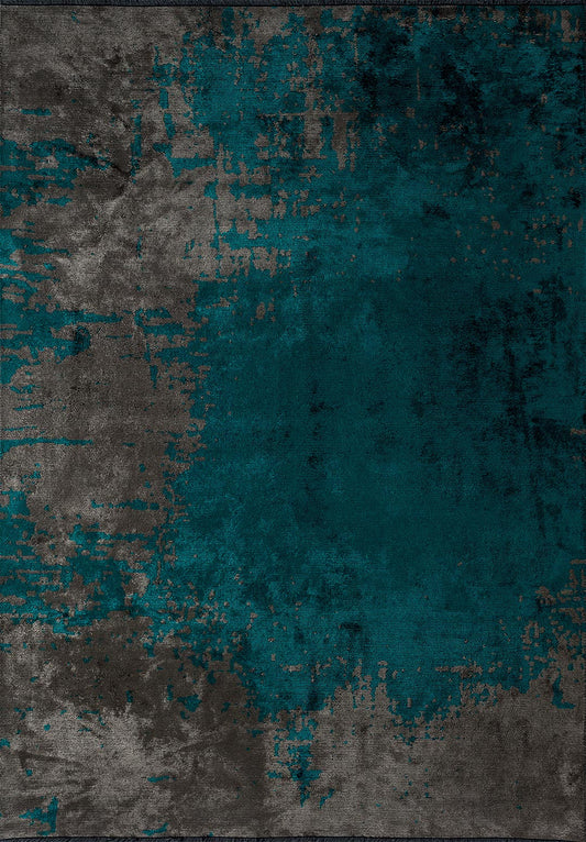 PAINT DARK TURQUOISE - ANTHRACITE RUG