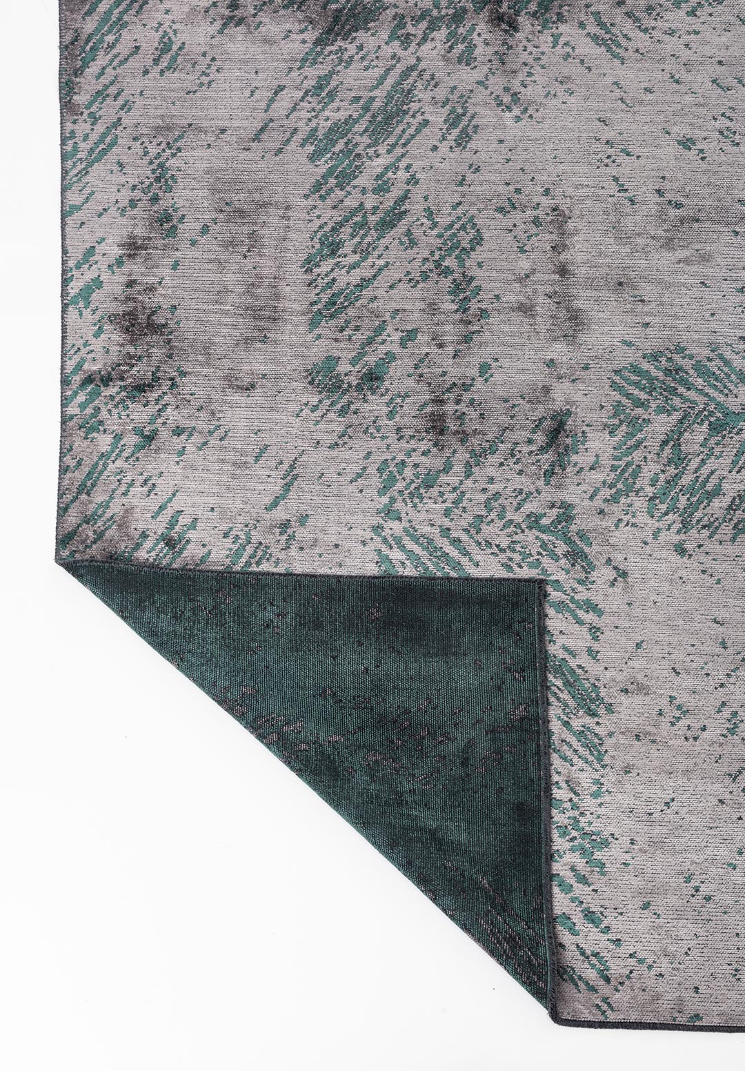 RUSTIC GREY - DARK GREEN RUG