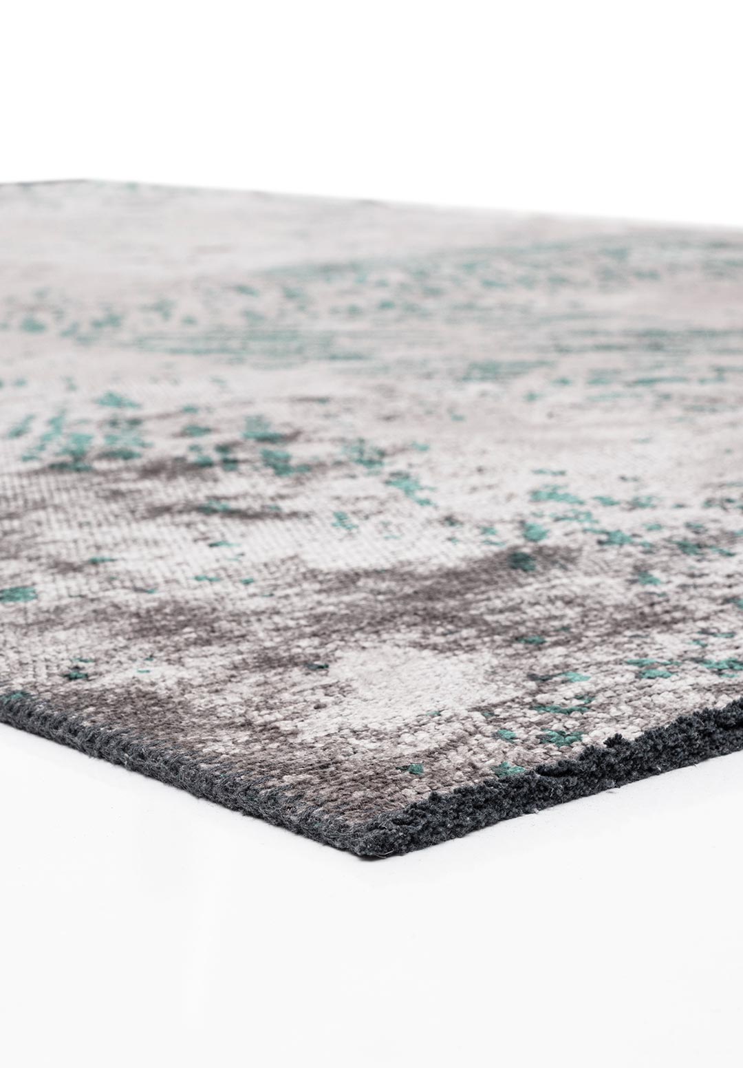 RUSTIC GREY - DARK GREEN RUG