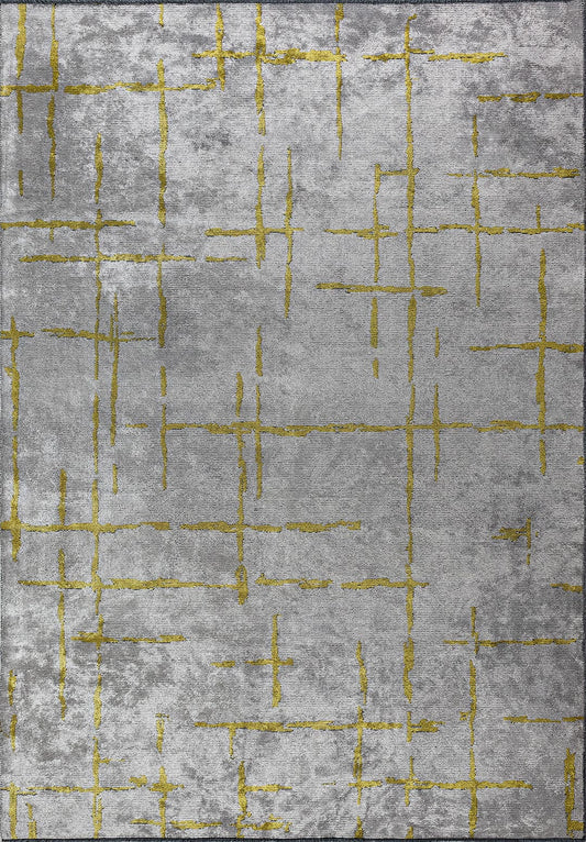 MARK YELLOW - LIGHT GREY RUG