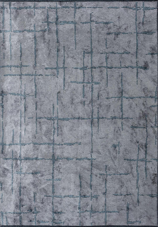 MARK BLUE - LIGHT GREY RUG