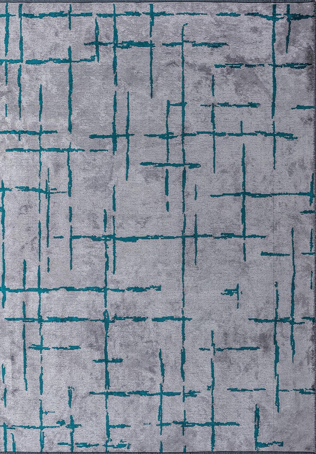 MARK DARK TURQUOISE - LIGHT GREY RUG