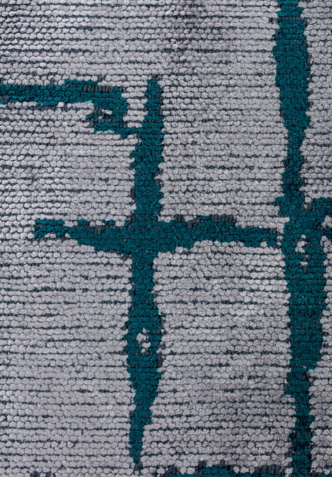 MARK DARK TURQUOISE - LIGHT GREY RUG