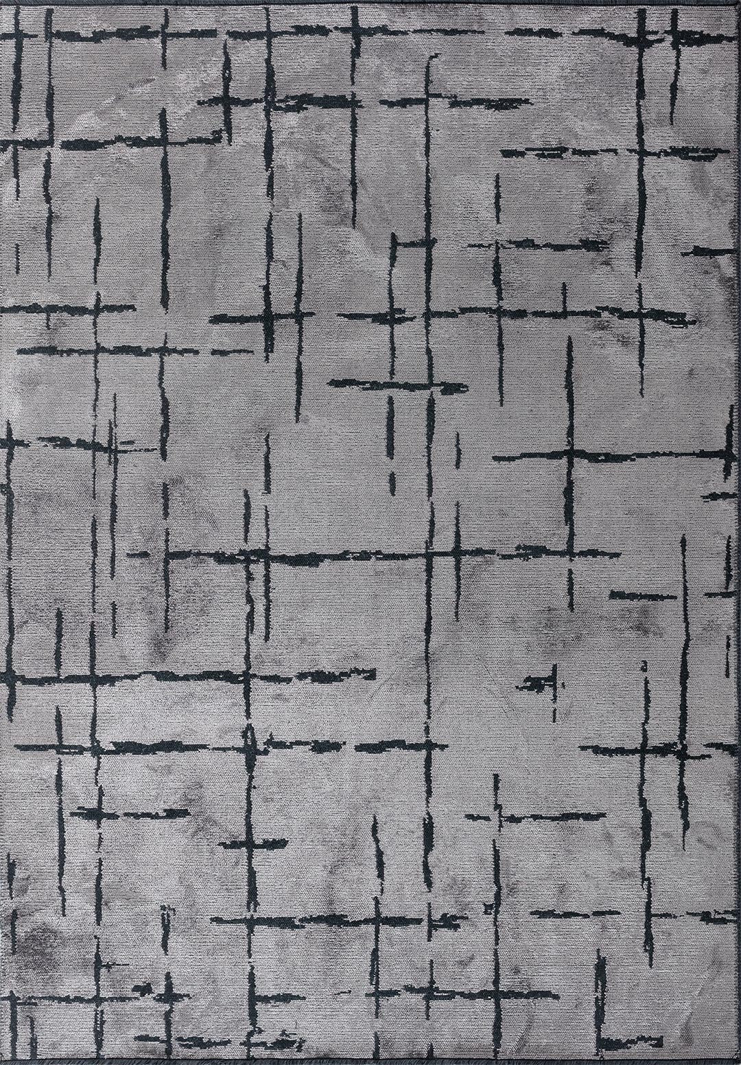 MARK BLACK - LIGHT GREY RUG