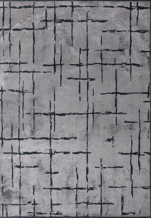 MARK BLACK - LIGHT GREY RUG