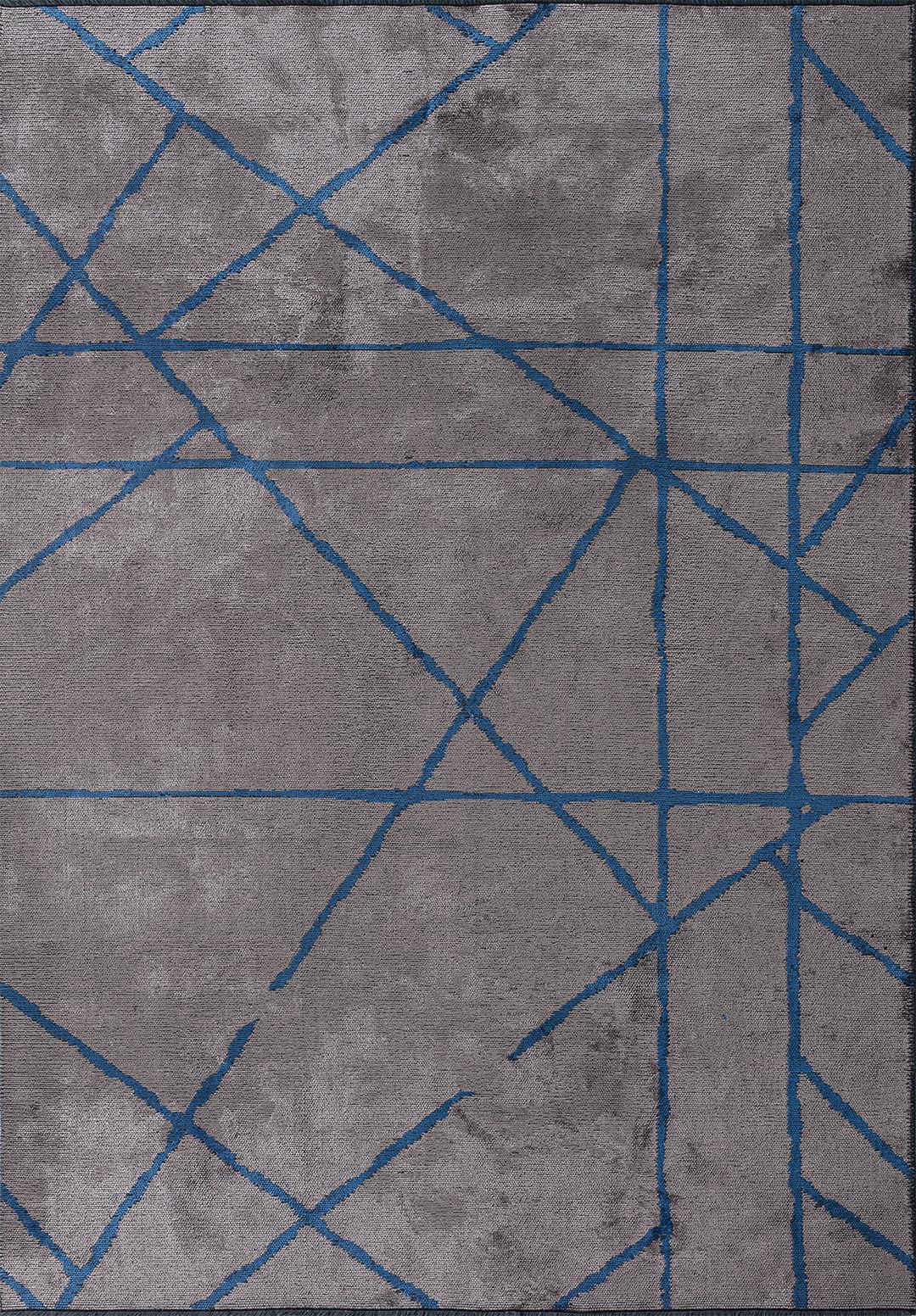 GRID DARK GREY - NAVY BLUE RUG