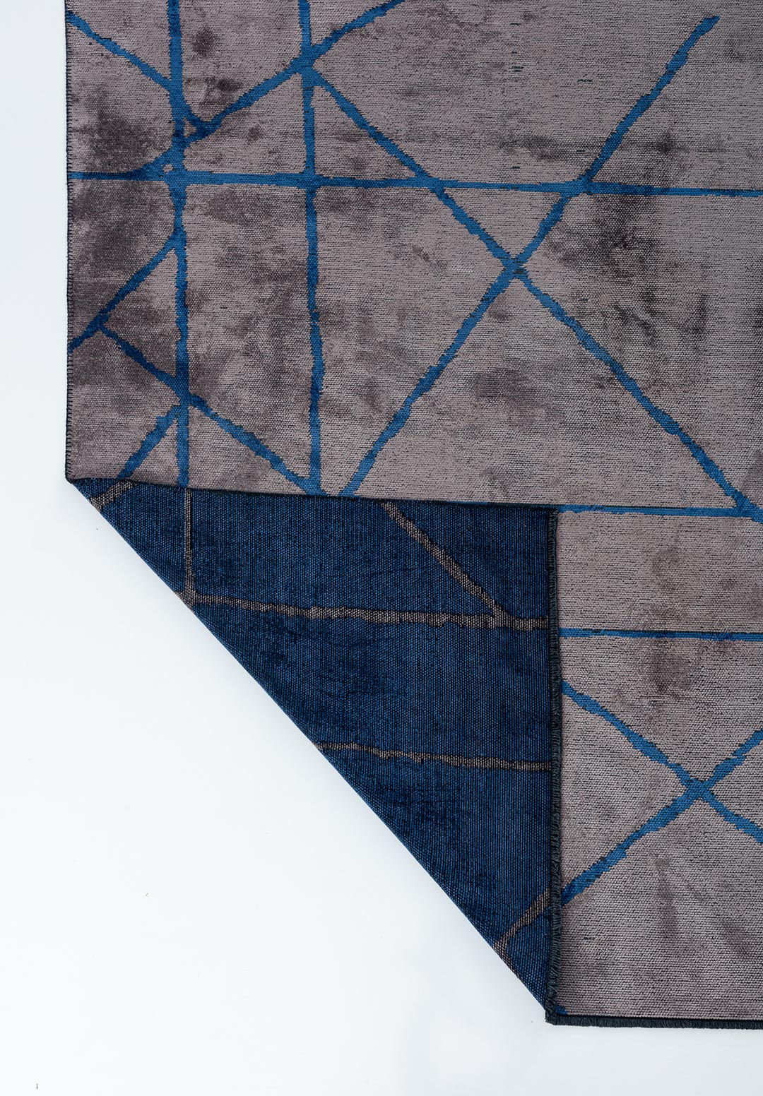 GRID DARK GREY - NAVY BLUE RUG