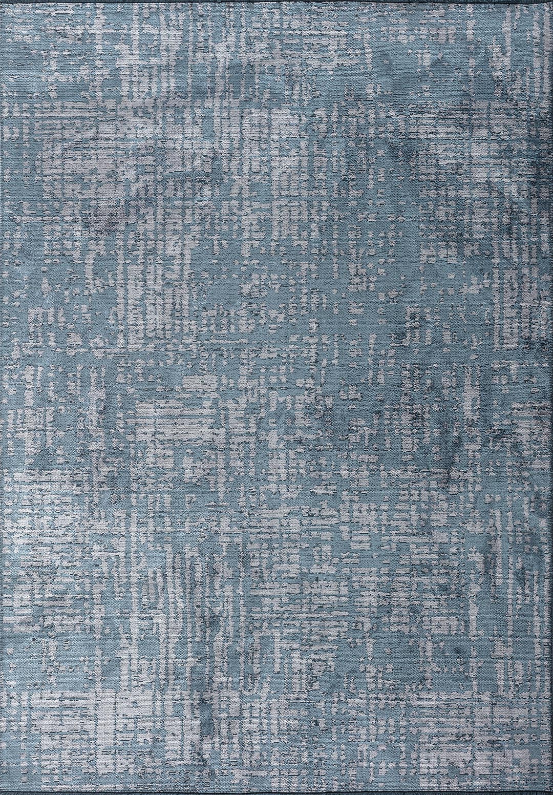 PIXEL BLUE - LIGHT GREY RUG