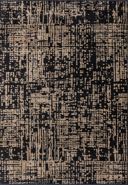 PIXEL BLACK - DARK BEIGE RUG