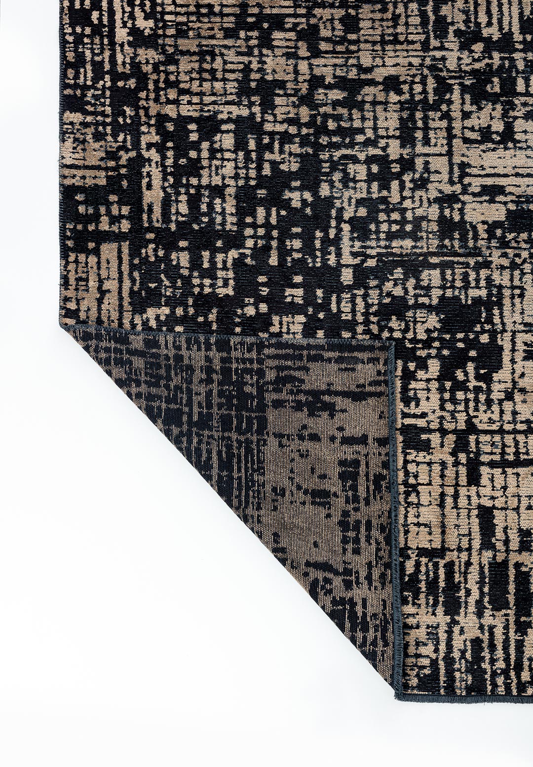 PIXEL BLACK - DARK BEIGE RUG