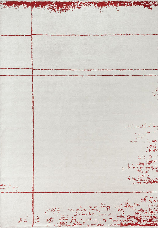 BARBER RED - ECRU RUG