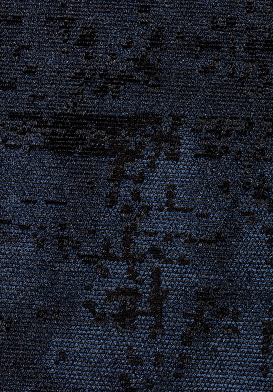 DISCRETE BLACK - NAVY BLUE RUG