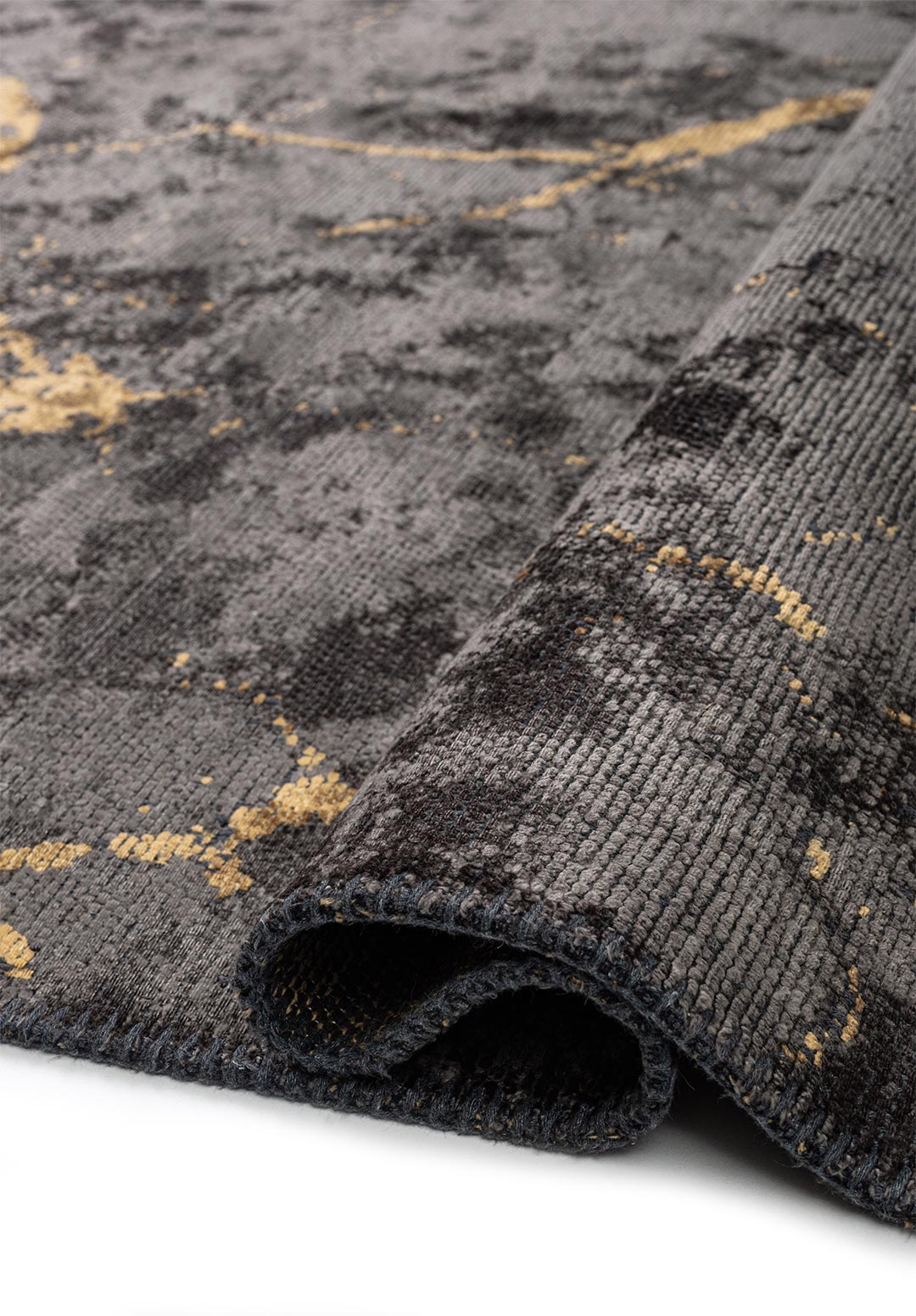 FRACTURE GOLD - ANTHRACITE RUG