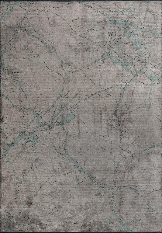 FRACTURE RIVER GREEN - BEIGE RUG