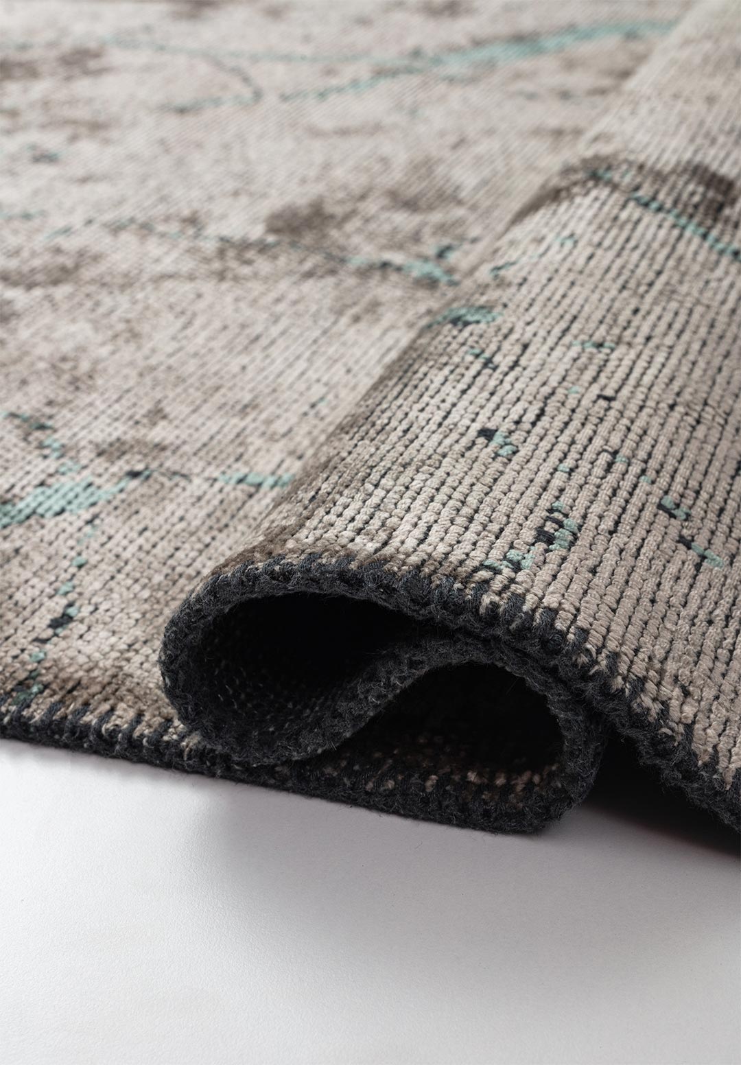 FRACTURE RIVER GREEN - BEIGE RUG