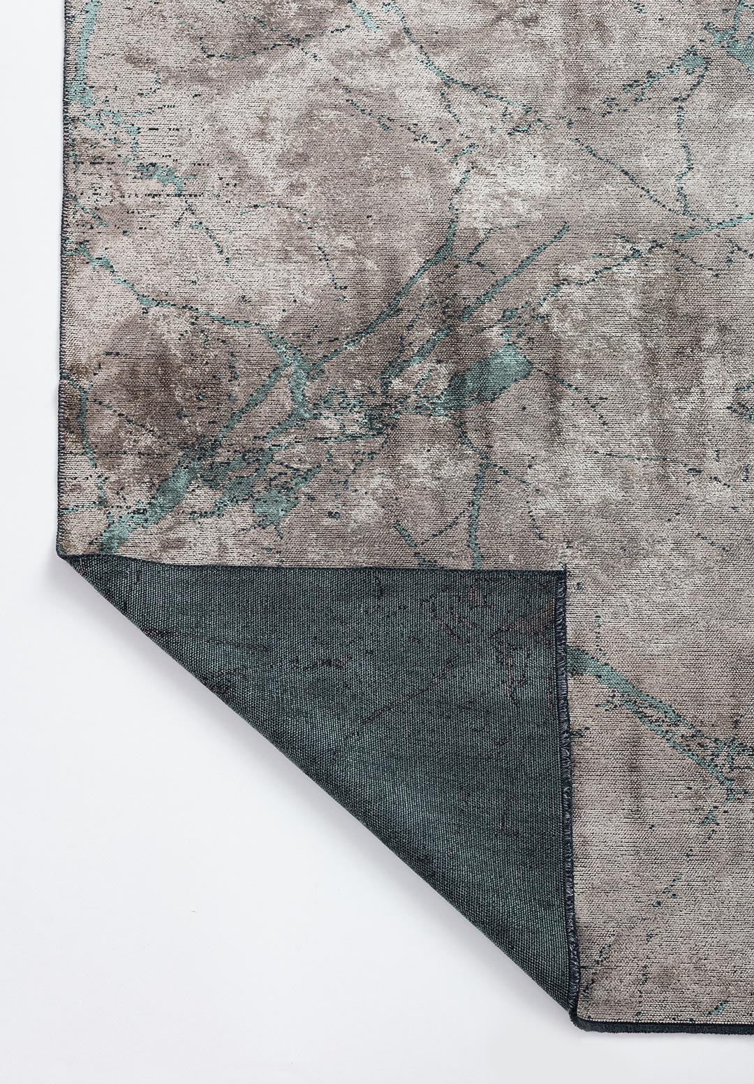 FRACTURE RIVER GREEN - BEIGE RUG