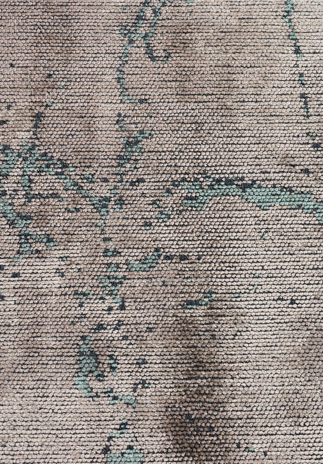 FRACTURE RIVER GREEN - BEIGE RUG