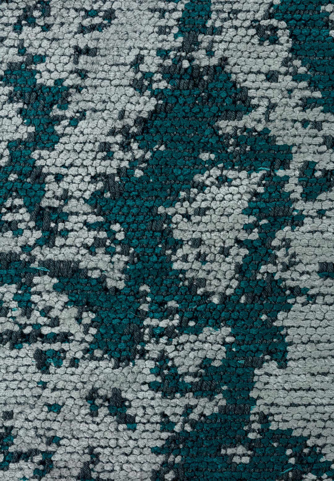 MARBLE DARK TURQUOISE - LIGHT GREY RUG