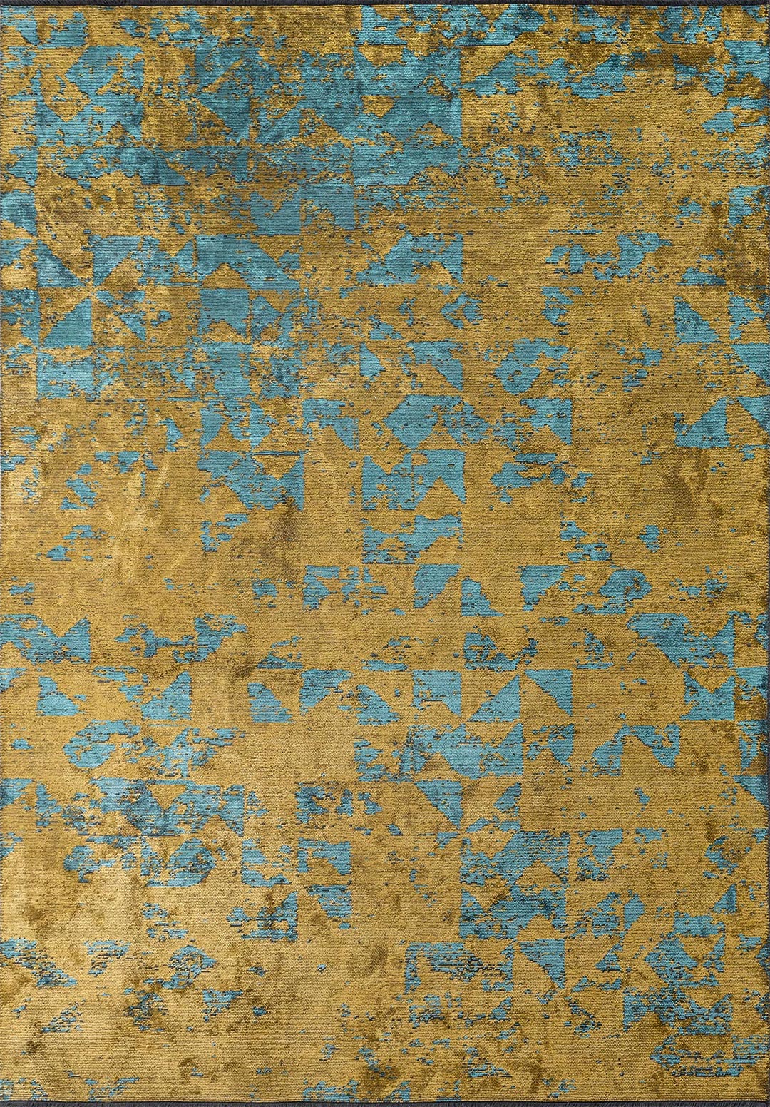 TRIANGLE YELLOW- TURQUOISE RUG