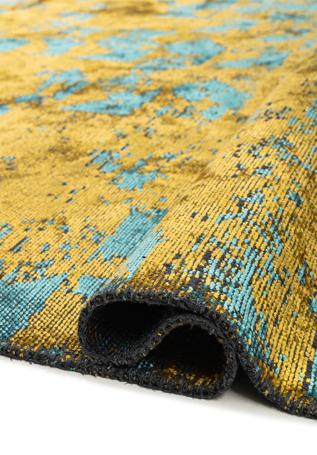 TRIANGLE YELLOW- TURQUOISE RUG