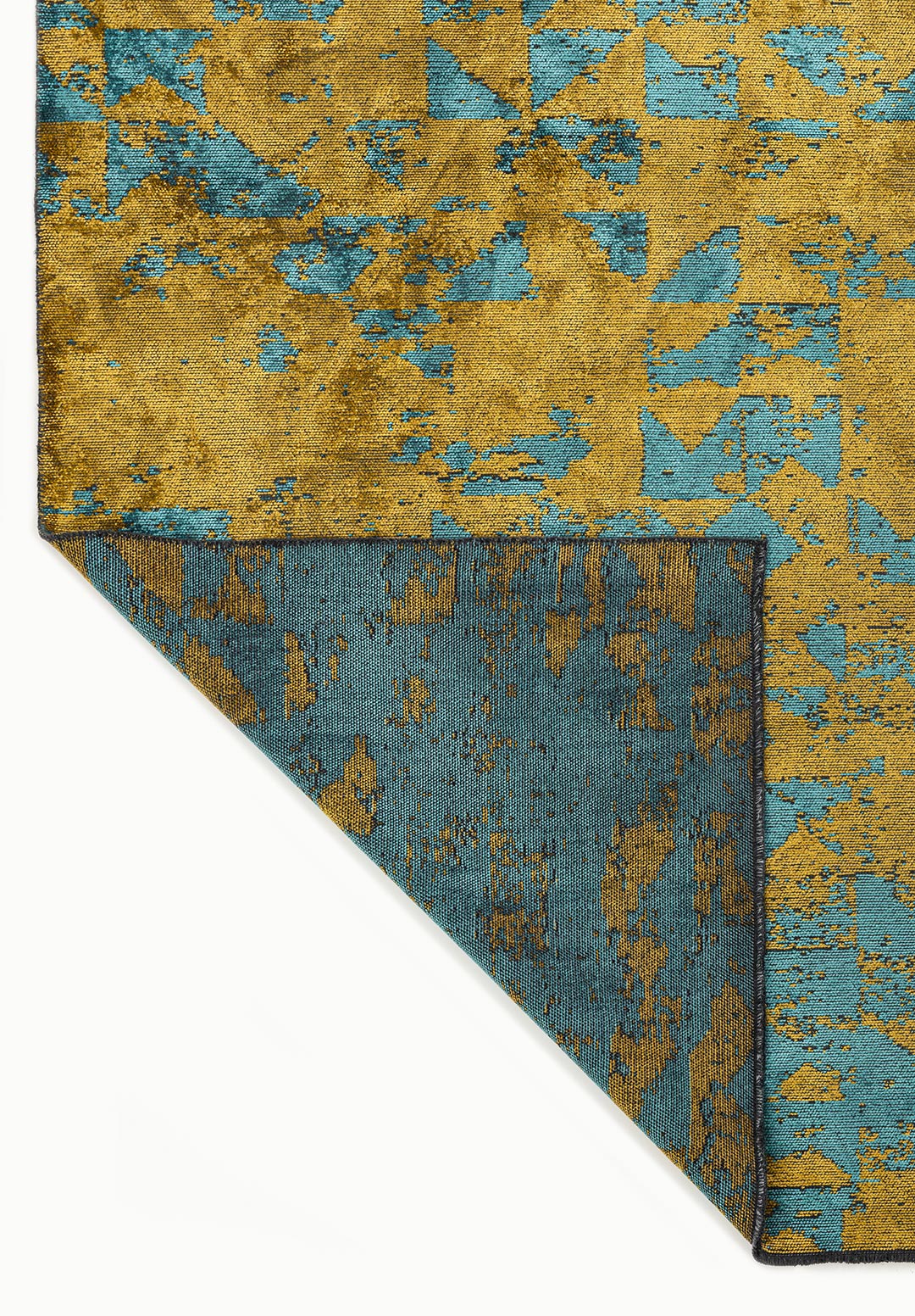 TRIANGLE YELLOW- TURQUOISE RUG