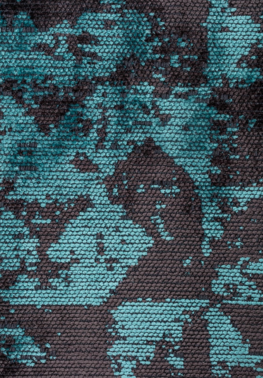 TRIANGLE CHARCOAL - TURQUOISE RUG