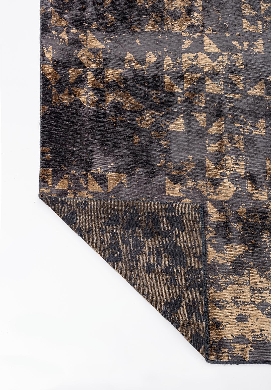 TRIANGLE CHARCOAL - LIGHT BROWN RUG