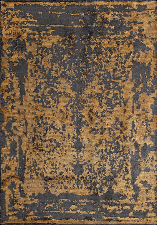 RISE ANTHRACITE - MUSTARD RUG