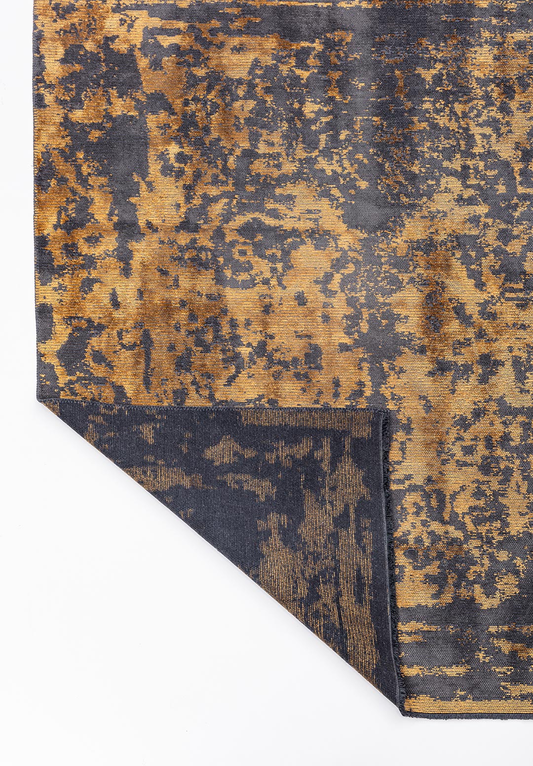 RISE ANTHRACITE - MUSTARD RUG